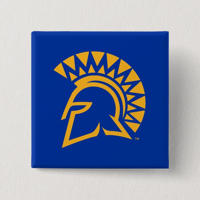 San Jose State Spartans 2 Inch Square Button (Front)