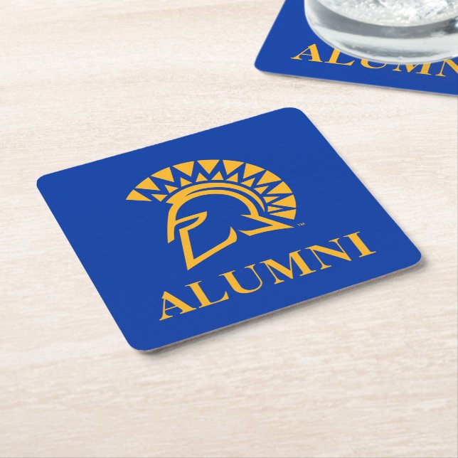 San Jose State Spartans Alumni Square Paper Coaster (Angled)
