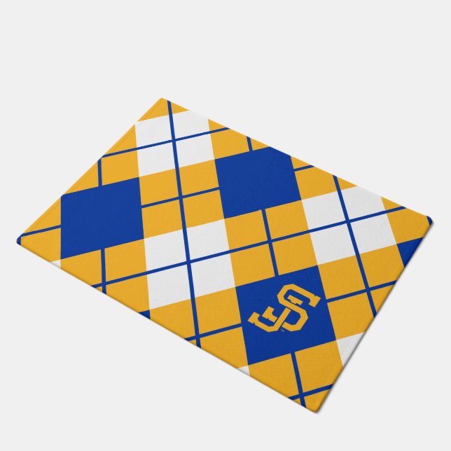 San Jose State Spartans argyle Doormat (Angled)