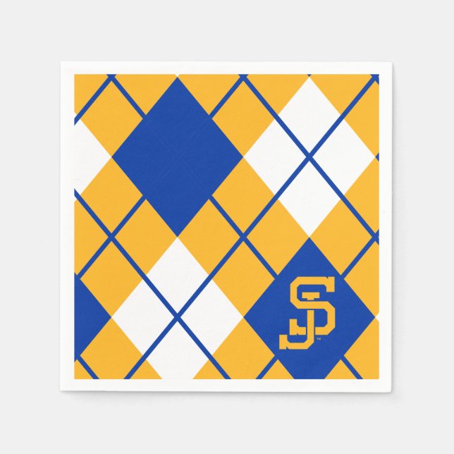 San Jose State Spartans argyle Napkin (Front)