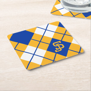 San Jose State Spartans argyle Square Paper Coaster