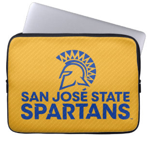 San Jose State Spartans Carbon Fibre Pattern Laptop Sleeve