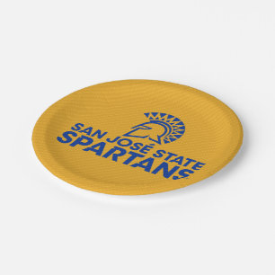 San Jose State Spartans Carbon Fibre Pattern Paper Plate
