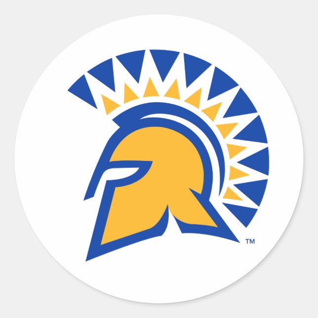 San Jose State Spartans Classic Round Sticker (Front)