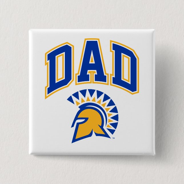 San Jose State Spartans Dad 2 Inch Square Button (Front)