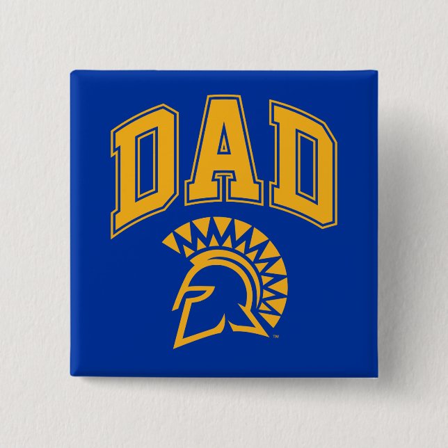 San Jose State Spartans Dad 2 Inch Square Button (Front)