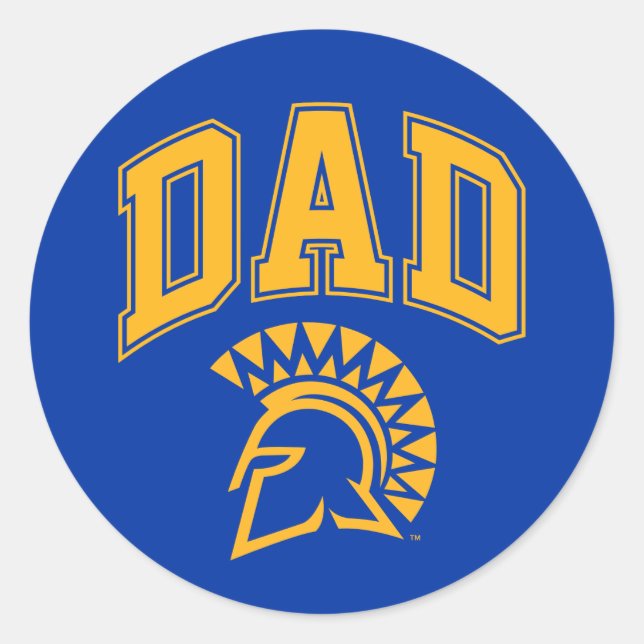 San Jose State Spartans Dad Classic Round Sticker (Front)