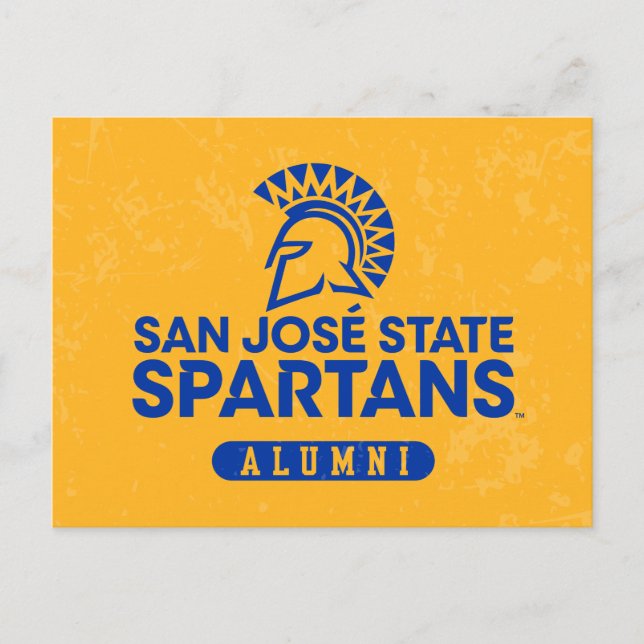 San Jose State Spartans Distressed Invitation Postcard (Front)