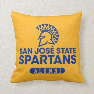 San Jose State Spartans Distressed Throw Pillow