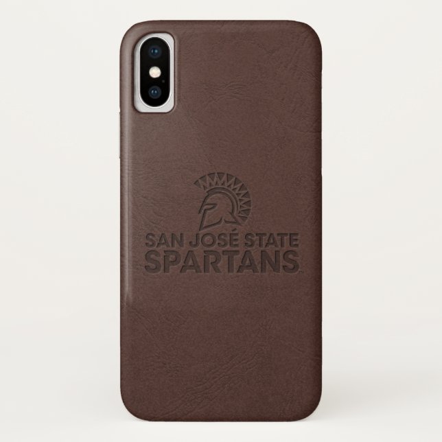 San Jose State Spartans Leather Case-Mate iPhone Case (Back)