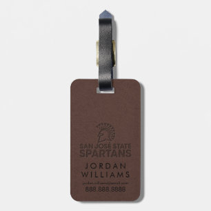 San Jose State Spartans Leather Luggage Tag