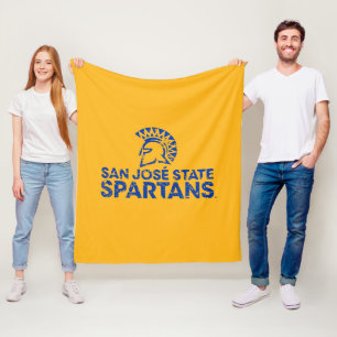 San Jose State Spartans Logo Wordmark Distressed Fleece Blanket