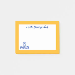 San Jose State Spartans Logo Wordmark Distressed Post-it Notes