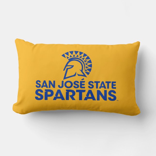 San Jose State Spartans Logo Wordmark Lumbar Pillow (Front)