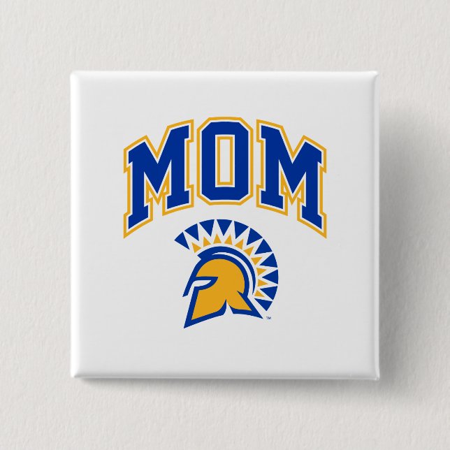 San Jose State Spartans Mom 2 Inch Square Button (Front)