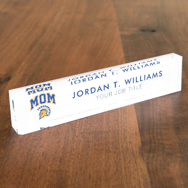 San Jose State Spartans Mom Nameplate (Side)