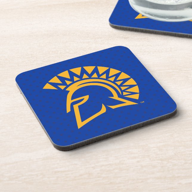 San Jose State Spartans Polka Dot Pattern Coaster (Left Side)