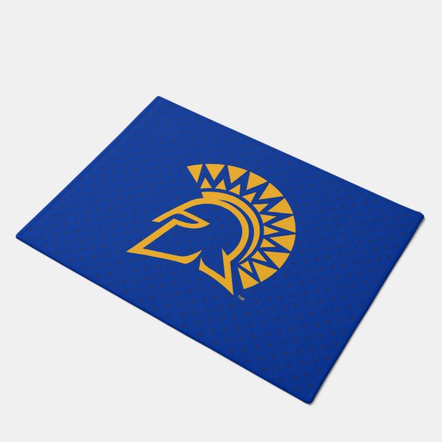 San Jose State Spartans Polka Dot Pattern Doormat (Angled)