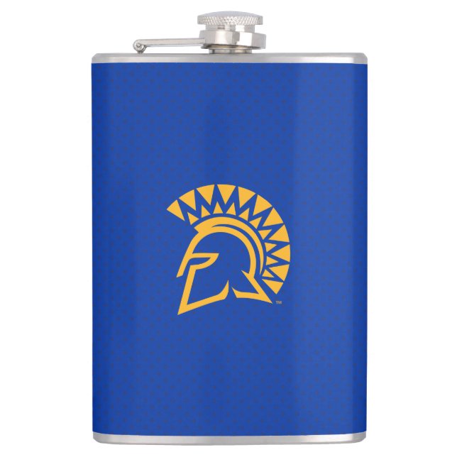 San Jose State Spartans Polka Dot Pattern Hip Flask (Front)