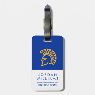 San Jose State Spartans Polka Dot Pattern Luggage Tag