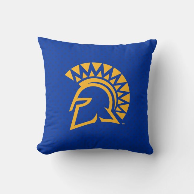San Jose State Spartans Polka Dot Pattern Throw Pillow (Front)