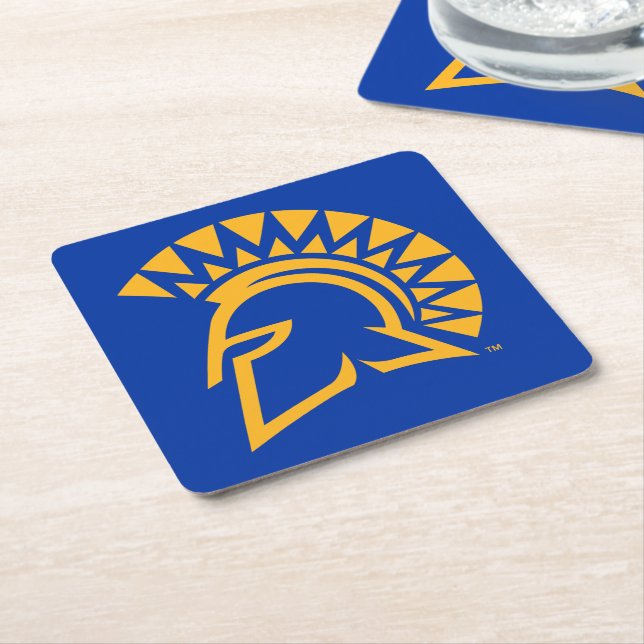 San Jose State Spartans Square Paper Coaster (Angled)