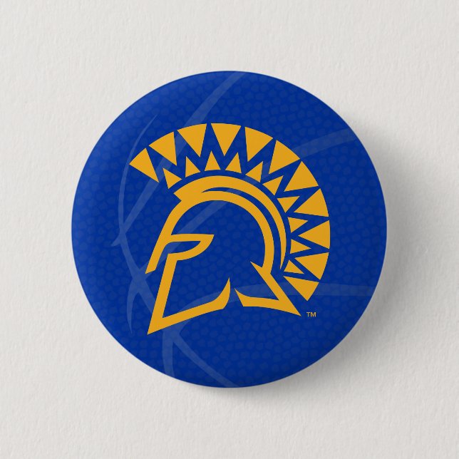 San Jose State Spartans State Basketball 2 Inch Round Button (Front)