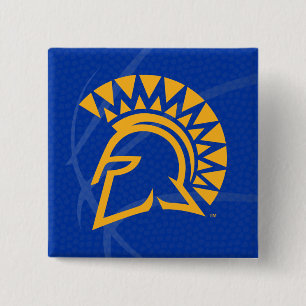 San Jose State Spartans State Basketball 2 Inch Square Button