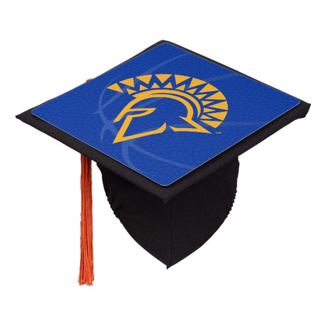 San Jose State Spartans State Basketball Graduation Cap Topper (Angled)