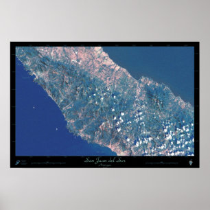 San Juan del Sur, Nicaragua satellite poster
