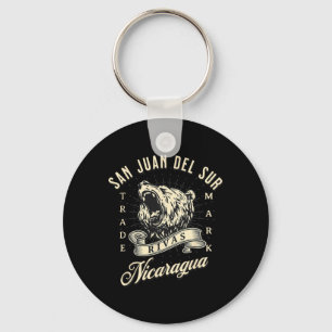 San Juan Del Sur Rivas Nicaragua Map Artesanía Sou Keychain