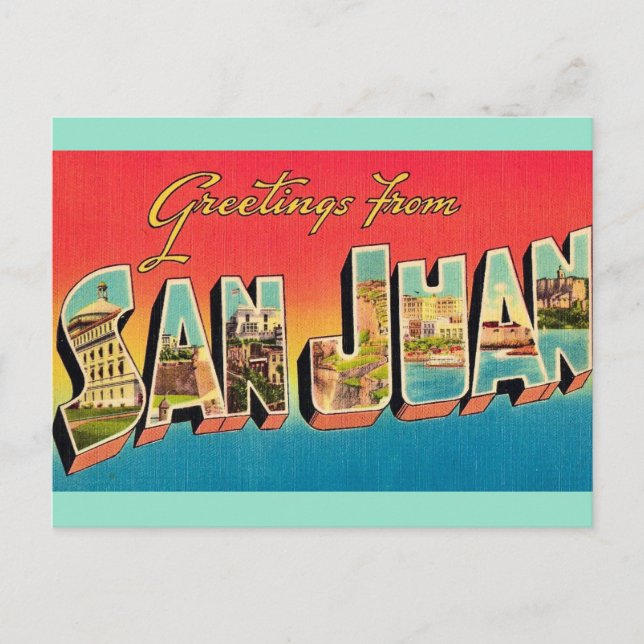 San Juan Greetings Postcard (Front)