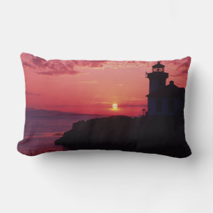San Juan Island, Lime Kiln Lighthouse Lumbar Pillow