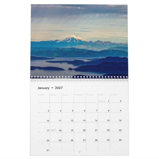San Juan Islands 2015 Calendar (Jan 2027)