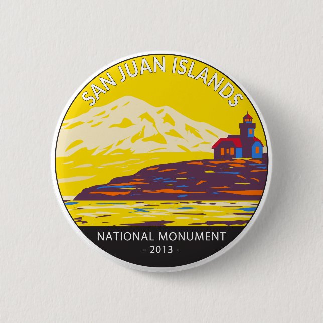 San Juan Islands National Monument Washington  2 Inch Round Button (Front)