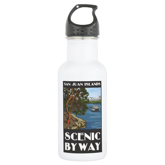 San Juan Islands Scenic Byway 532 Ml Water Bottle (Front)