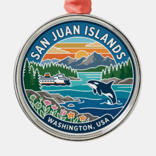 San Juan Islands USA Metal Ornament