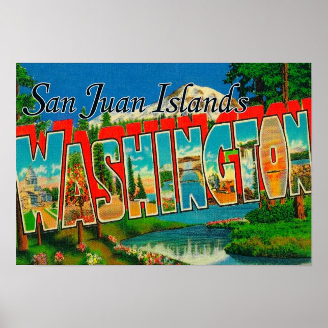 San Juan Islands, WashingtonLarge Letter Poster (Front)