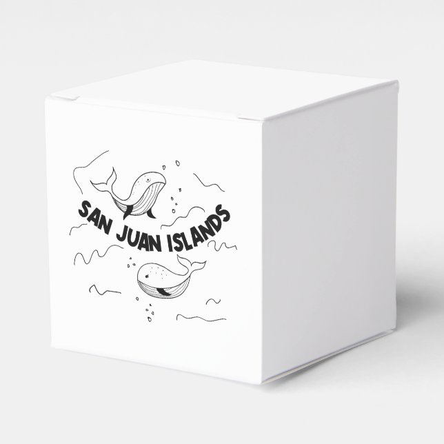 San Juan Islands Whales Favor Box (Front Side)