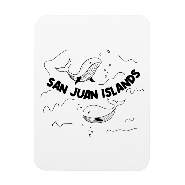 San Juan Islands Whales Magnet (Vertical)