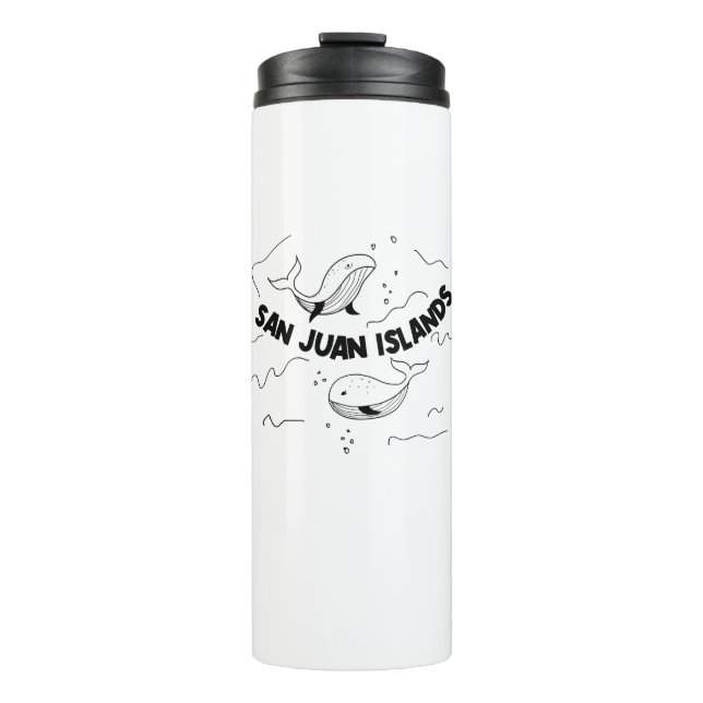 San Juan Islands Whales Thermal Tumbler (Front)