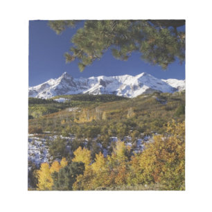 San Juan Mountains and Aspen trees in fallcolor Notepad