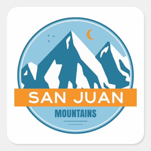 San Juan Mountains Colorado New Mexico Square Sticker (Front)