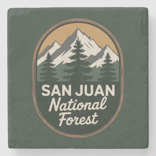 San Juan National Forest Stone Coaster (Front)