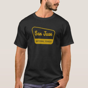 San Juan National Forest Vintage Inspired Sign Gra T-Shirt