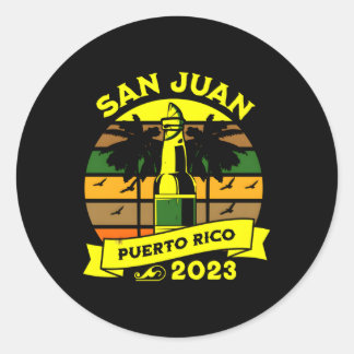 San Juan Puerto Rico 2023 Family Vacation Trip Classic Round Sticker