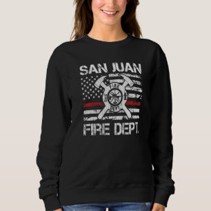 San Juan Puerto Rico Fire Department Thin Red Line Sweatshirt
