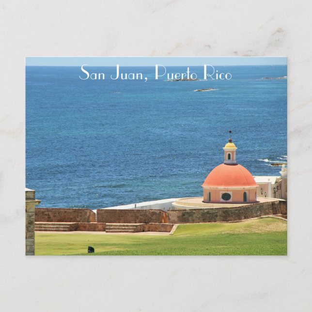 San Juan, Puerto Rico, photography, Caribbean Postcard (Front)