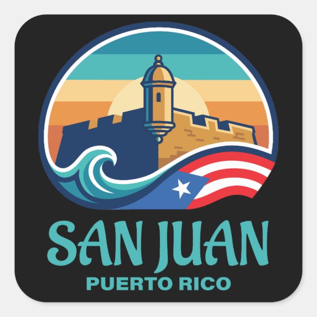 San Juan Puerto Rico Square Sticker (Front)