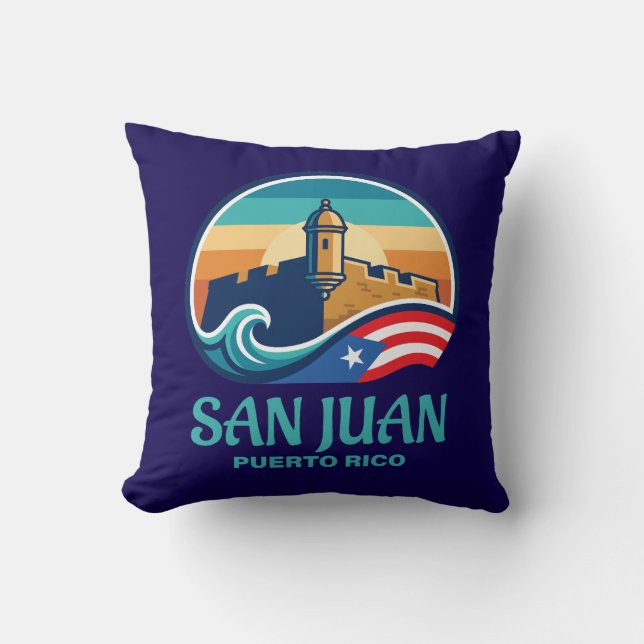 San Juan Puerto Rico Throw Pillow (Front)